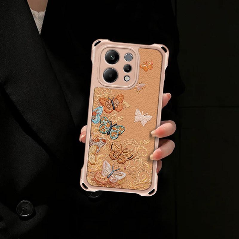 Embroidery butterfly suitable for vivoS50 mobile phone case S30 bracket lanyard S20 anti-drop S19 light luxury S18/17 soft case