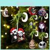 Jack Sally Halloween Decorations The Nightmare Before Christmas Tree Pendant 2022