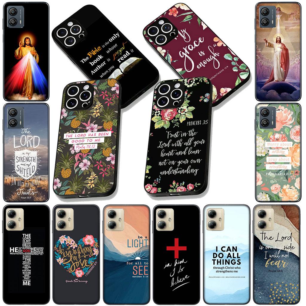 Flower Christ Bible Verse Jesus Christian Cover for Motorola Moto G86 G14 G35 G34 G45 G55 G64 G75 G85 G24 G15 G54 G57 Power Case