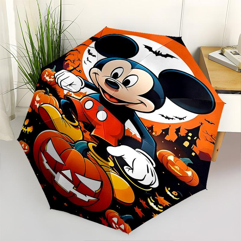 

Mickey Mouse Themed Automatic Opening and Closing Umbrella, Brightly Colored 8-rib Portable Umbrella