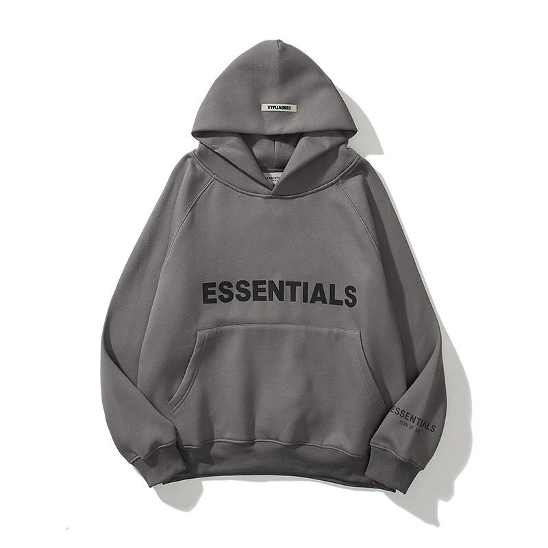 Fear of God Essentials Unisex Fleece Hoodie - Trendy Printed Sweatshirt