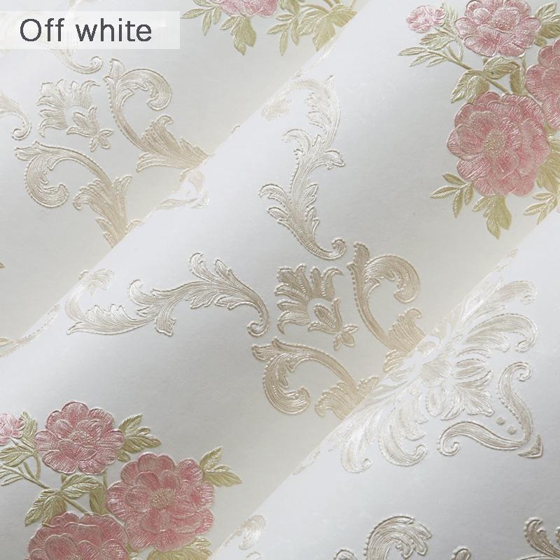 Self-adhesive 3D European Style Non-woven Fabric Wallpaper Bedroom Home Living Room TV Background Renovation Wall Sticker