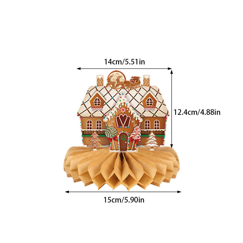 Claus Christmas Santa Reindeer Honeycomb Tabletop Decor Paper For Celebrations