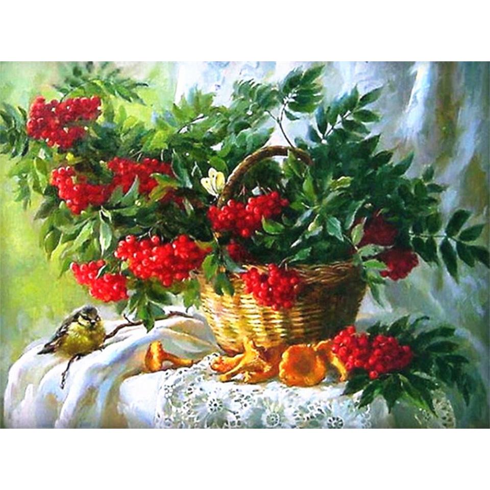 5D DIY Diamond Painting Flower Rhinestone Picture Full Round Diamond Embroidery Mosaic Handmade Products Home Decoration