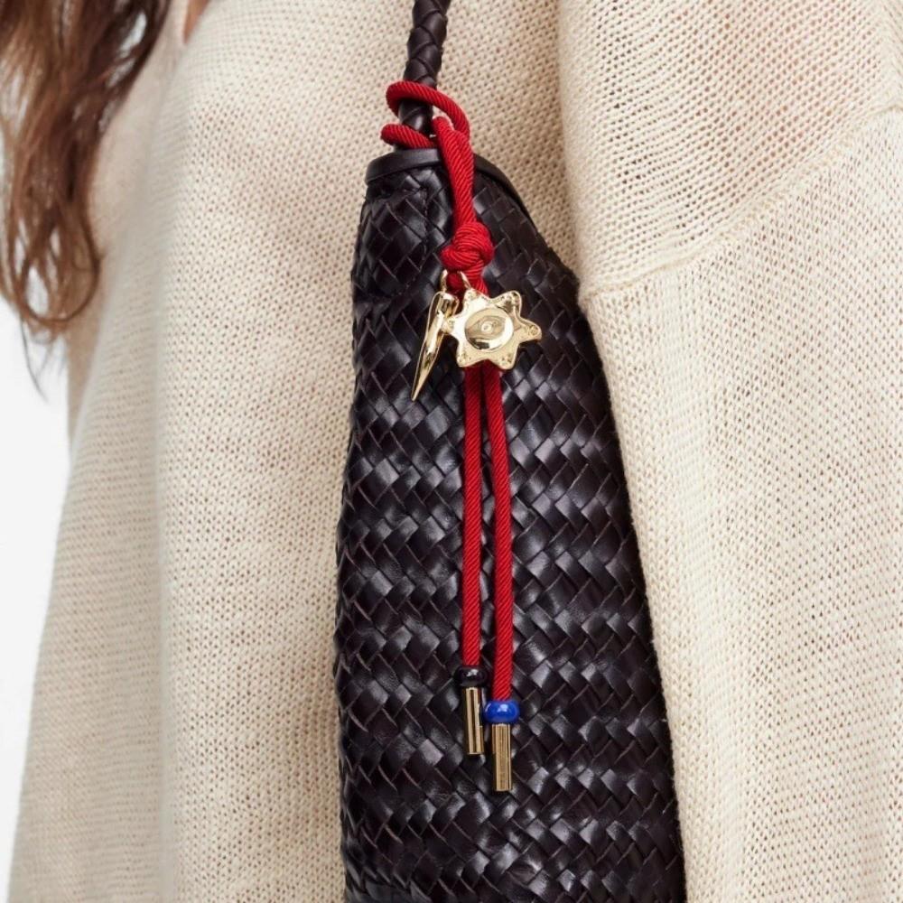Ladybug Small Fish Key Chain Unique Bag Pendant Minimalist Braided Rope Bag Charm Gift