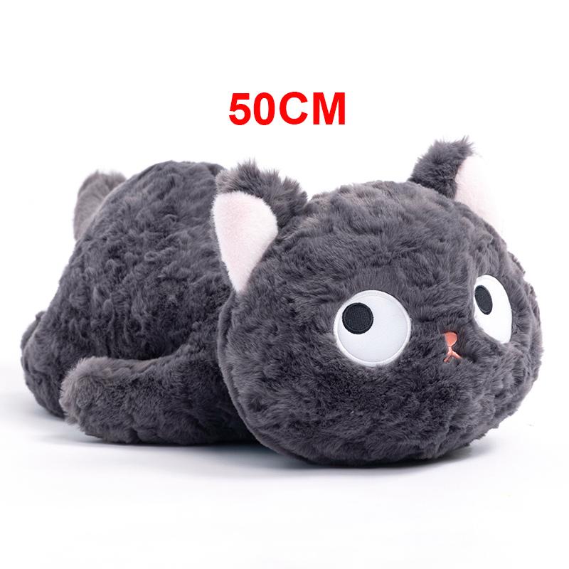 Lovely Big Eyes Black Cat Peluche Toys Fluffy Soft Animal Cat Plush Doll Stuffed Pillow Cushion Nice Gift for Children Girls