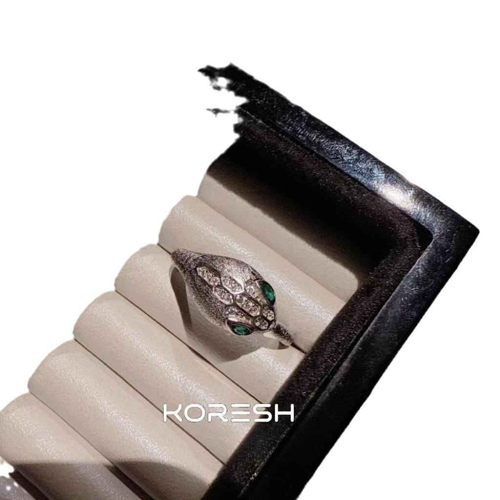 Atmosphere Flash Diamant Rosa Stern Ohrringe & Orange Diamant Rentier Ring