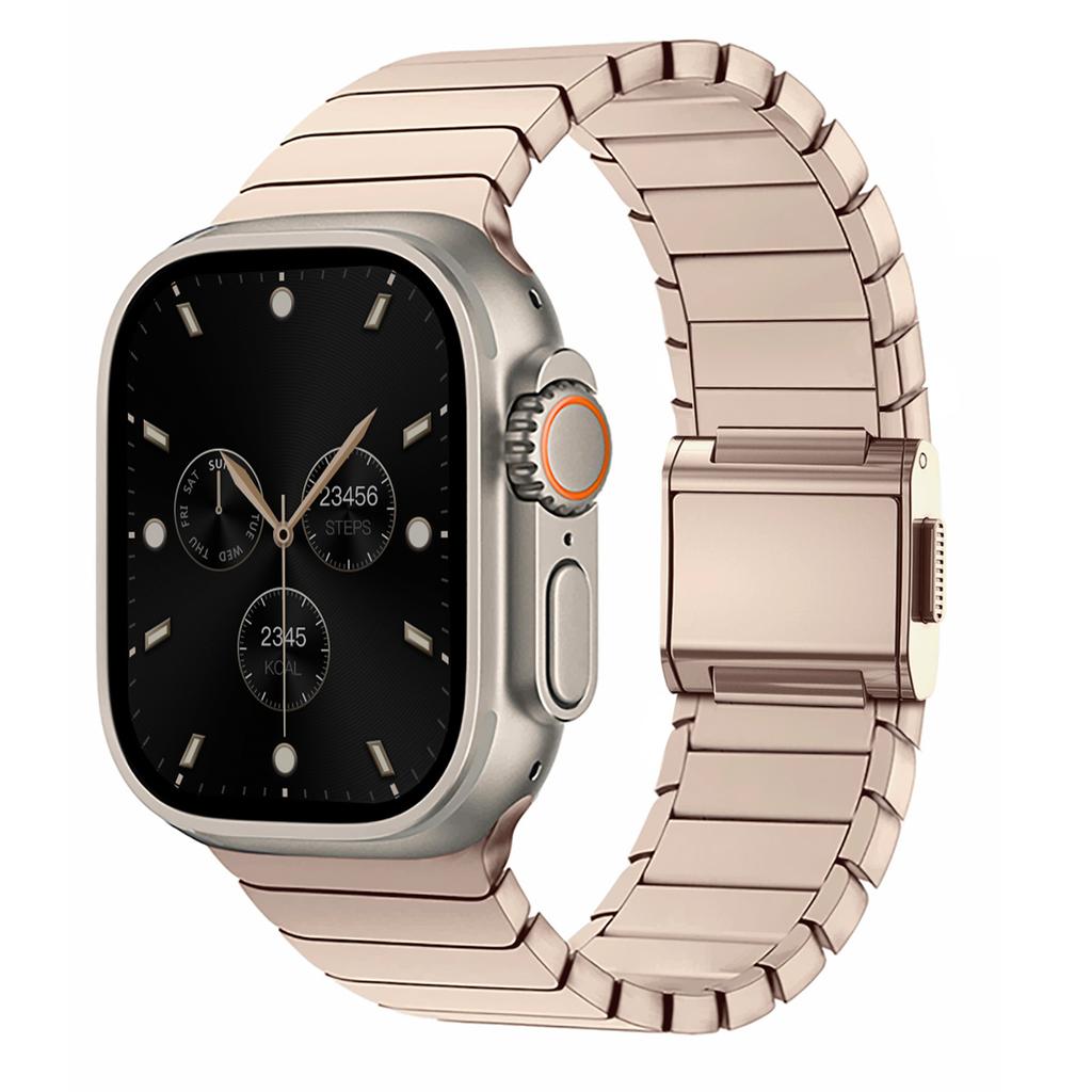 Titanium Men Strap for Apple Watch Band Ultra 3/2 49mm 11 10 46mm Magnetic Buckle Bracelet for Iwatch Series 9 8 7 SE 45mm 44mm