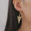 The Lord of the Rings Pendant Earrings Stainless Steel Elf Princess Sacred Geometry Pendant Retro Earrings Jewelry Gifts