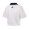 Adidas Ver Logo Comfortable Short Sleeve Polo Shirt Women Tops White JM8789