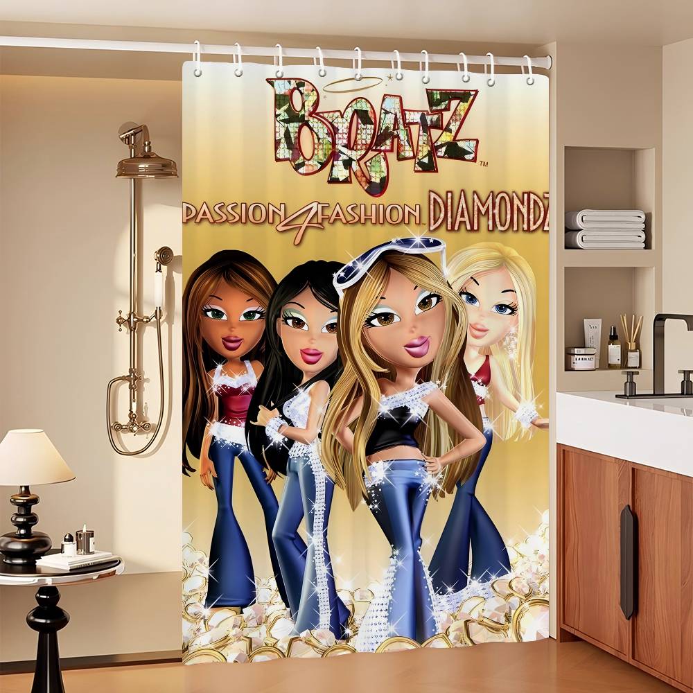 Bratz Doll Classic Shower Curtain, Bathroom Decorative Shower Curtain, Waterproof Shower Curtain With Hooks