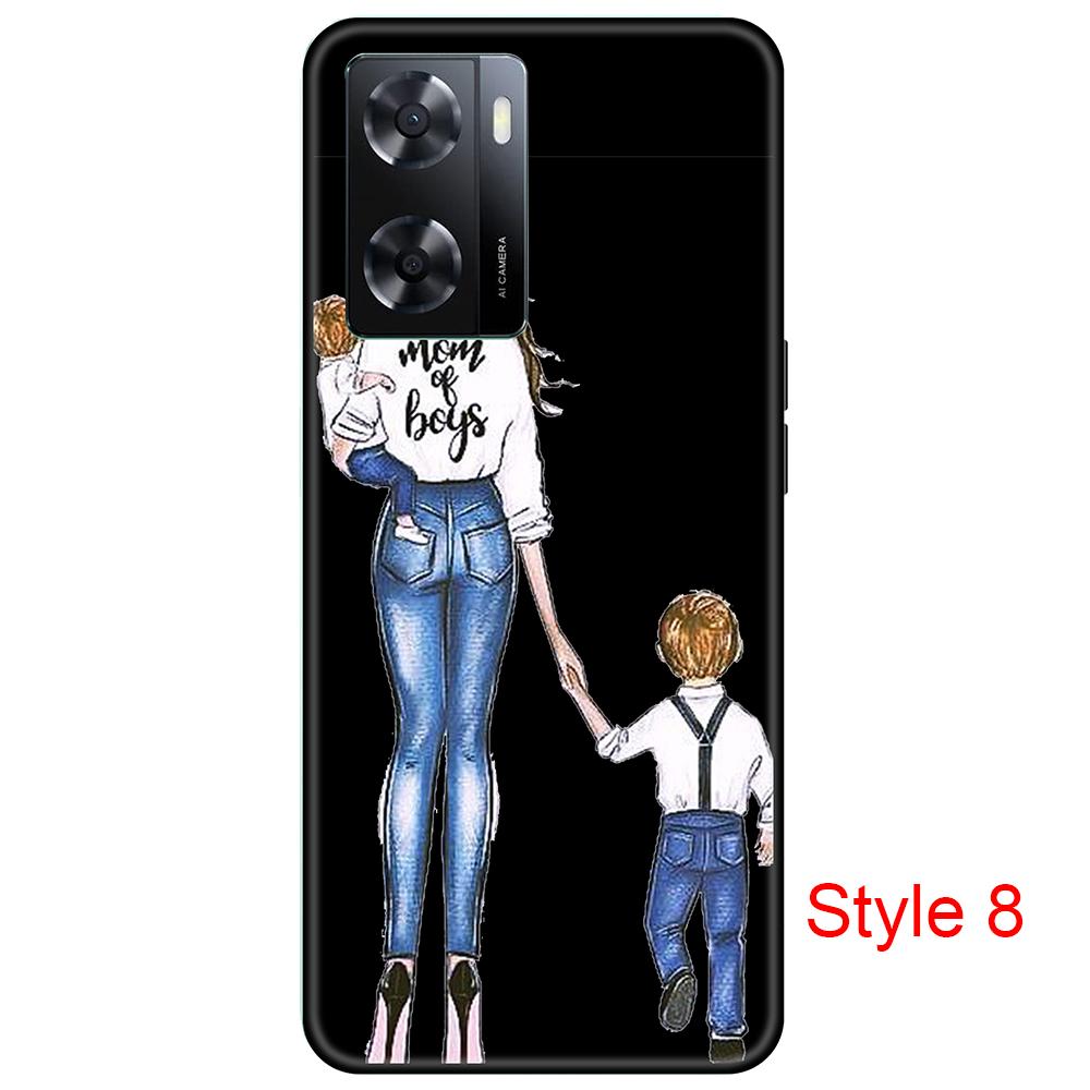 Black Case for Oppo A57 4G OppoA57 PFTM20 Cute Cartoon bumper Soft Silicon 6.56inch shockproof Full protection Cover