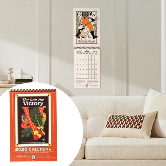 2026 Wall Calendar Jan 2026 - Dec 2026 12 Monthly Planner Spiral-Bound Wall Hanging Calendar for Home Office Kitchen Decor