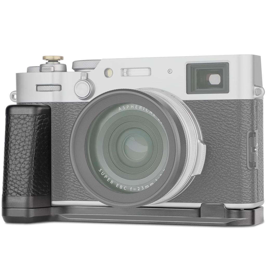 Haoge Handle Hand Grip for Fujifilm Fuji X100VI Camera, L-Shaped Grip HG-XVIB, Arca Swiss Kirk RRS Quick Release Plate, Benro Bracket