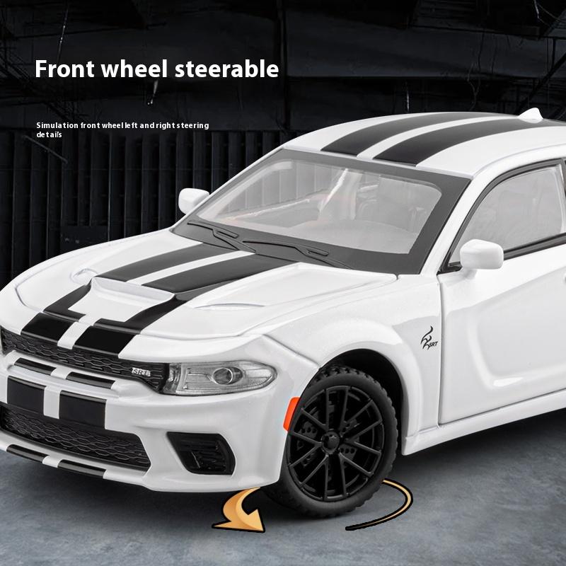 1/32 Alloy Die-cast Dodge War Horse Car Model with Sound and Lights, Tire Shock Absorption, Children's Toy Car, Boys' Birthday Gift