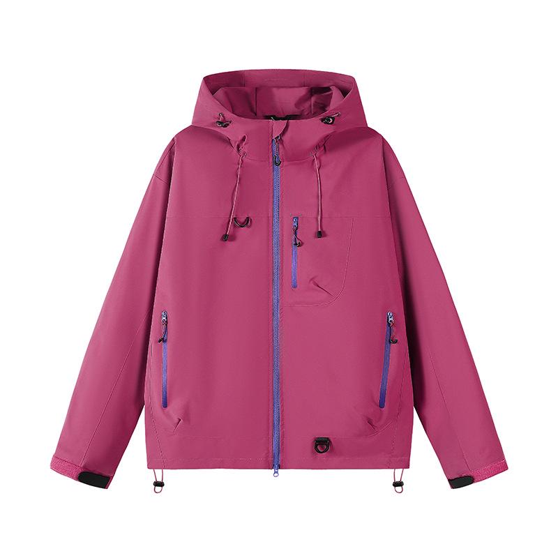Men's Waterproof Windproof Hooded Jacket for Spring/Autumn Outdoor Travel and Climbing.
