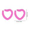 Sweet Cool Plush Heart Hoop Earrings Exaggerated Dangle Earrings Birthday Gift