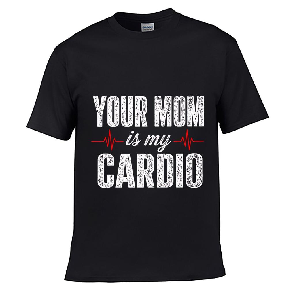 Your Mom Is My Cardio Unisex Summer Washed Tee Loose Distressed Top