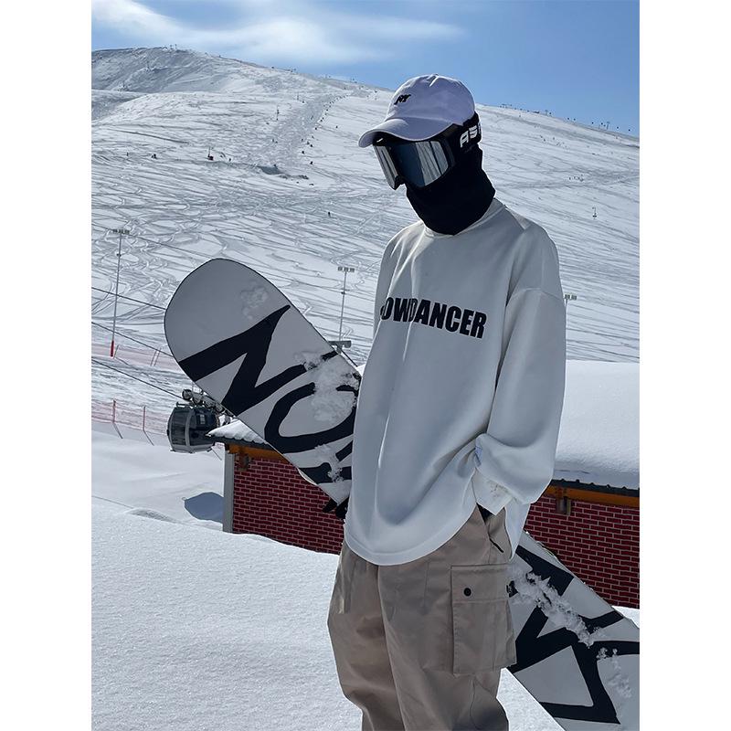 Ice Degree Waterproof Windproof Oversize Ski Sweatshirt for Men & Women - Breathable, White, Trendy