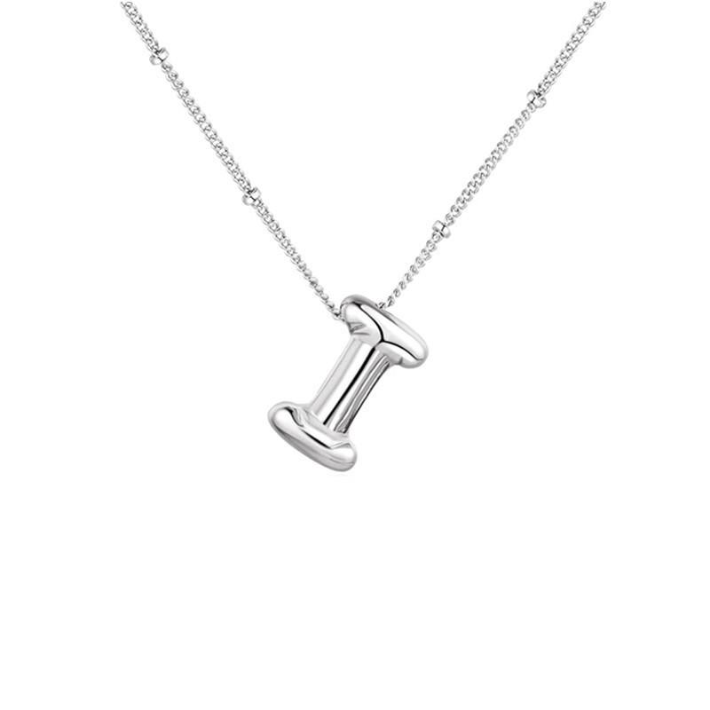 Stainless Steel 18K Gold Plated Alphabet Pendant Necklace