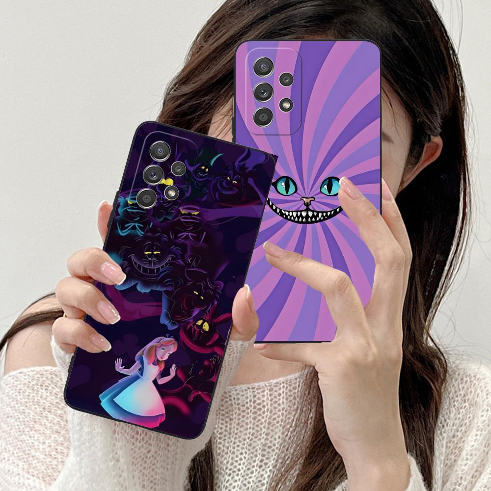 C-Cheshire Cats Phone Case for Samsung Galaxy A73 72 71 70 56 55 54 53 52 36 35 34 23 16 15 5G Colour Printing Smartphone Pretty