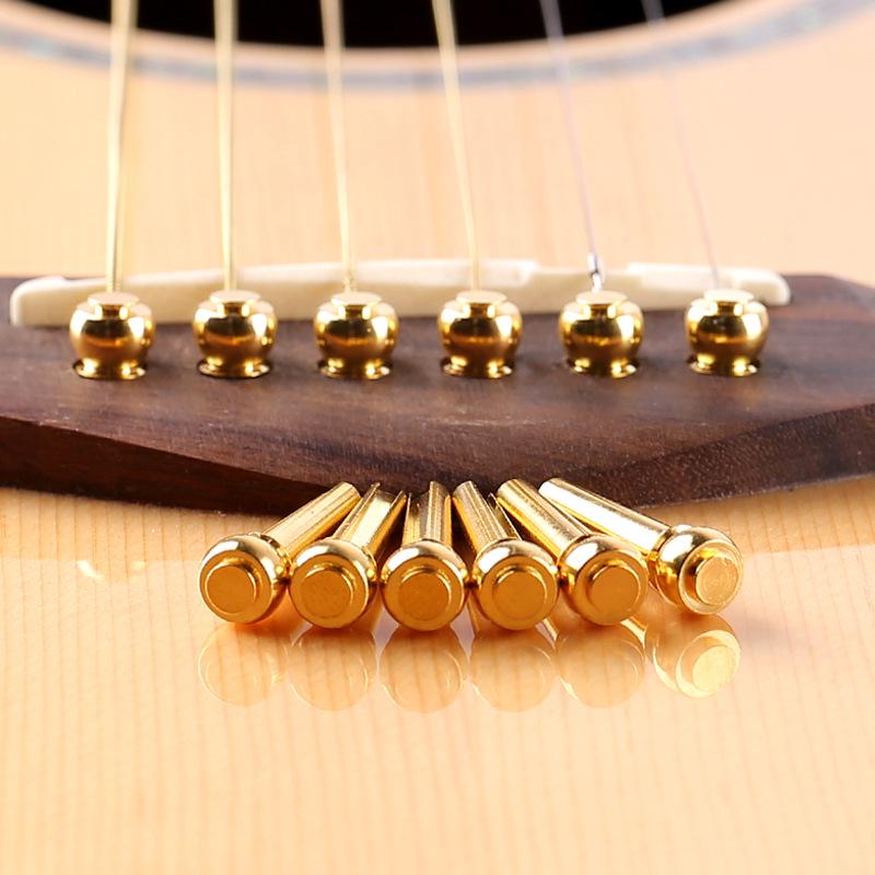 Pure Copper Acoustic Guitar Bridge Pins and String Retainers
