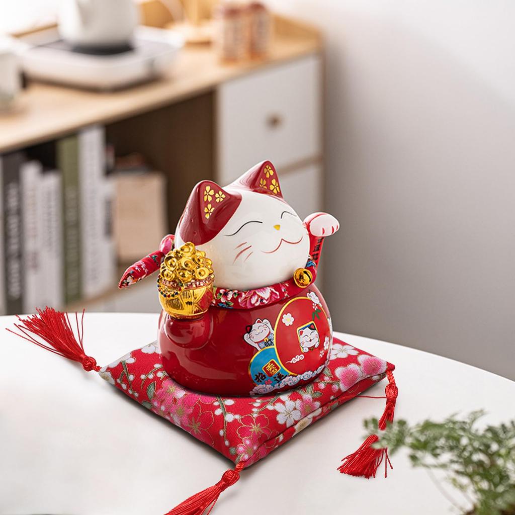 Cushions for Featuring Cherry and Crane Available In and 20cm Perfect for Buddha Beckoning Feng Shui and Doll Blossom 15cm X Japanese-style Ornaments,