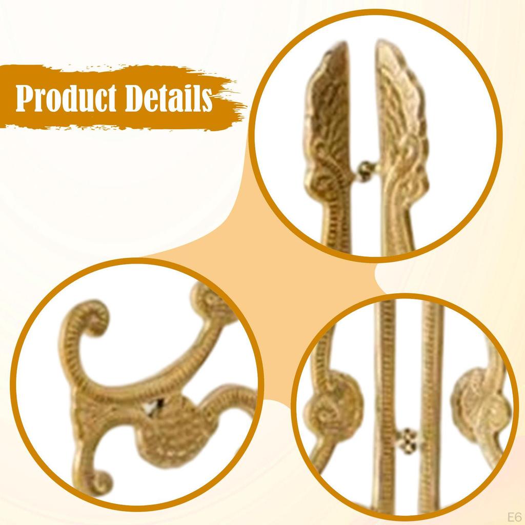 Plate Stand Display Brass Easel Artwork Storage Tabletop Art Holder Photo Picture Frame for