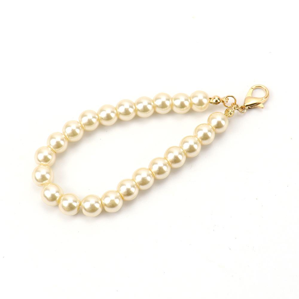 Diy Imitation Pearl Short Url Bag Hairball Mobile Phone Case Keychain And Other Accessories Pendant G66