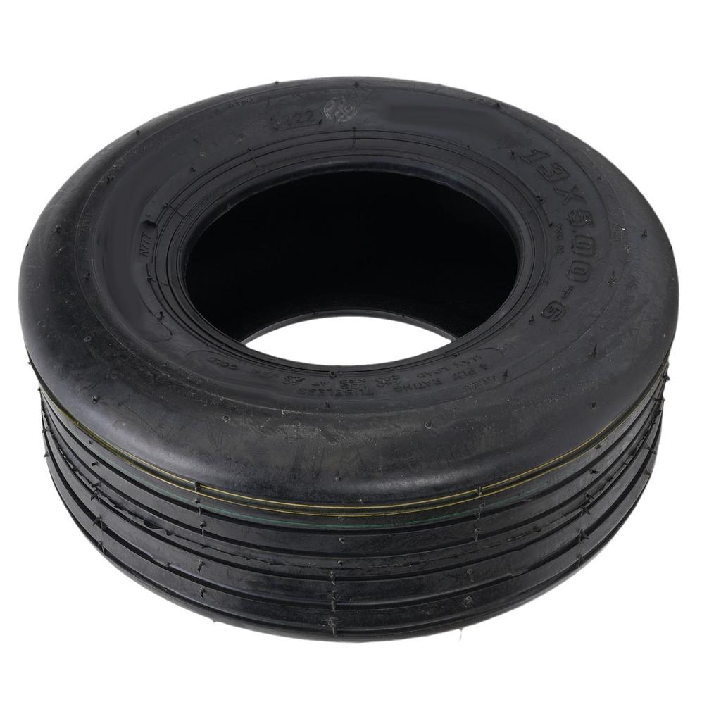 13x5.00 6 Tubeless Tire 4PR Rubber Riding Mower Tubeless Tires for Garden Tractors Transport Vehicles Wheelbarrows