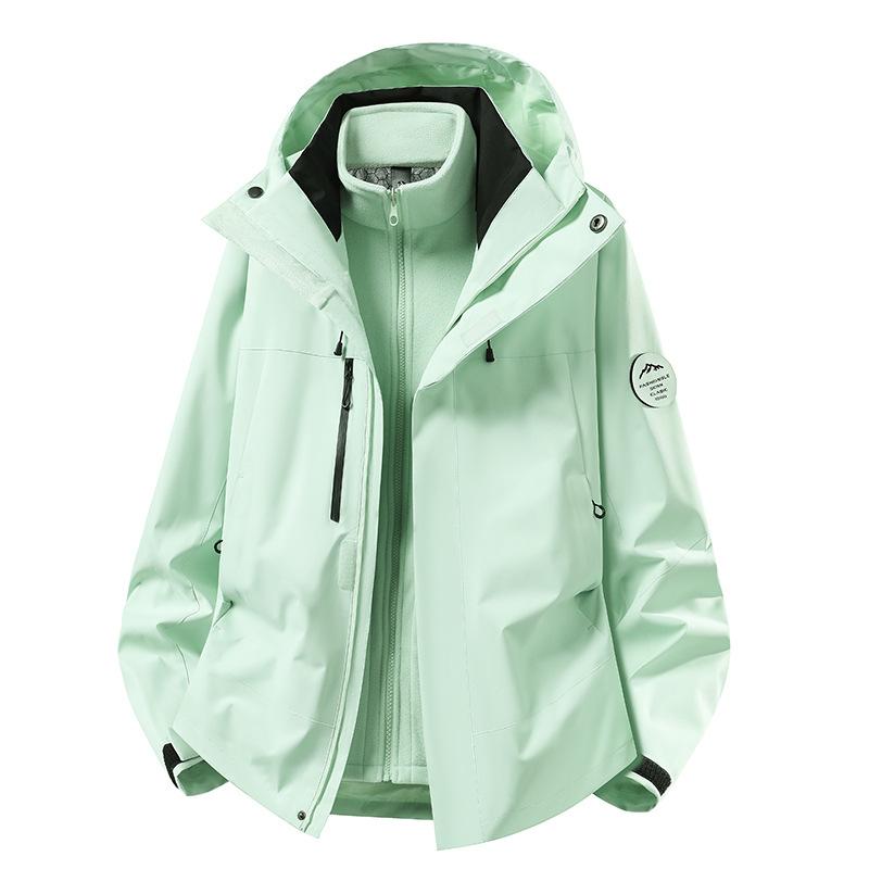 Camel Jacket of the Same Style, Three-in-one Men's and Women's Coats, Graphene Two-piece Set In Spring and Autumn, Mountaineering Outdoor