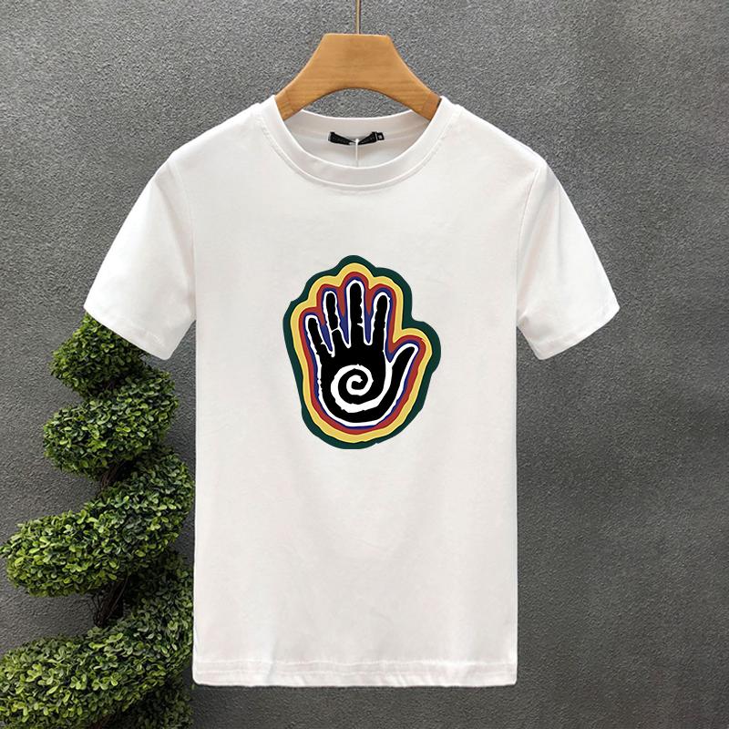 

2025 Summer New For Women s/Men s Couples Round Neck Sports Palm Printing Pattern T-shirt The Latest Hot Style High Quality S