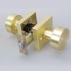 Portable Sturdy Zinc Alloy Gold Door Knobs with Satins Brass Finish Convenient Accessory for Contemporary Interiors