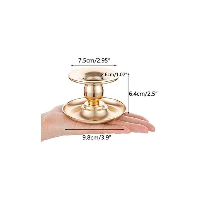 Gold Wrought Iron Christmas Candlestick European Romantic Candlestick Candle Cup Tray Family Wedding Party Decoration