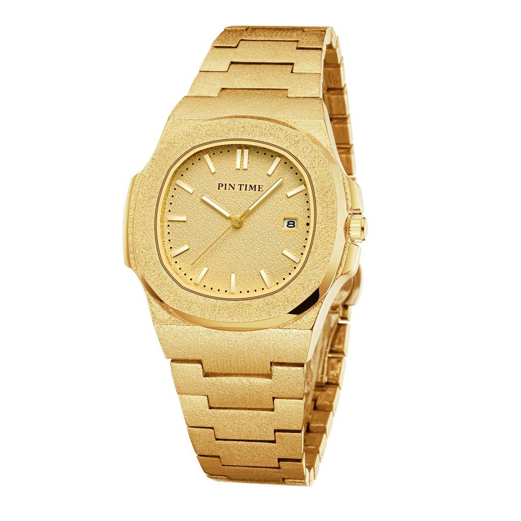 Frosted Case Black Matte Material Business Quartz Watch Men High Quality Cool Dial Classic Personality Watches Men Luxury Clcok