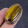 Tiger Eye Handmade Copper Jewelry Ring Size 6.5 t8w42