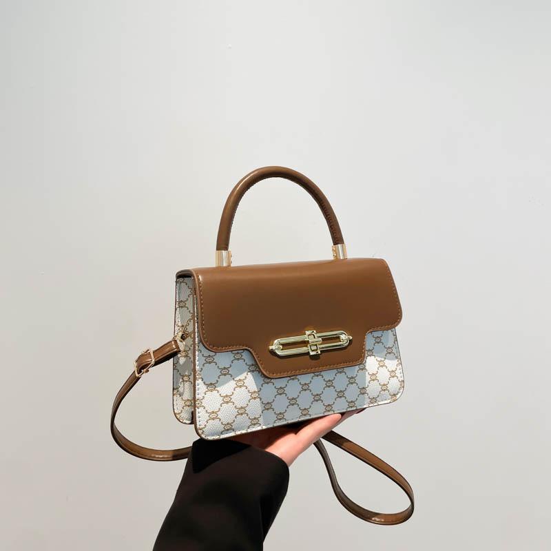 

Premium sense bag women s 2025 spring and summer new sense fashion shoulder crossbody contrasting color small square bag 2025 women s bag белый