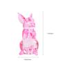 Crystal Standing Rabbit Statue Premium Durability Desktop Ornament Adorable Bunny Decor for Living Room Home Decoration