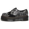 Dr. Martens Leather 3 Eyelet Lace-Up Low Top Casual Shoes Unisex Casual Shoes Black Gray 27695001