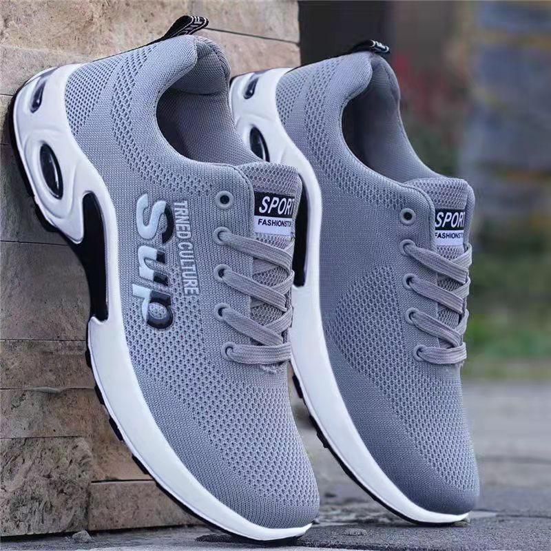 Sneakers men's autumn fly-woven mesh lightweight casual shoes outdoor daily low-top men's shoes comfortable autumn new models