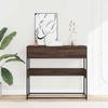 VidaXL Console Table Brown Oak 90x35x80 Cm Engineered Wood 849178