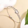 1pcs Zircon Decorative Plate Women's Bracelet Heart Shape Daily Accessories Summer Party Dating