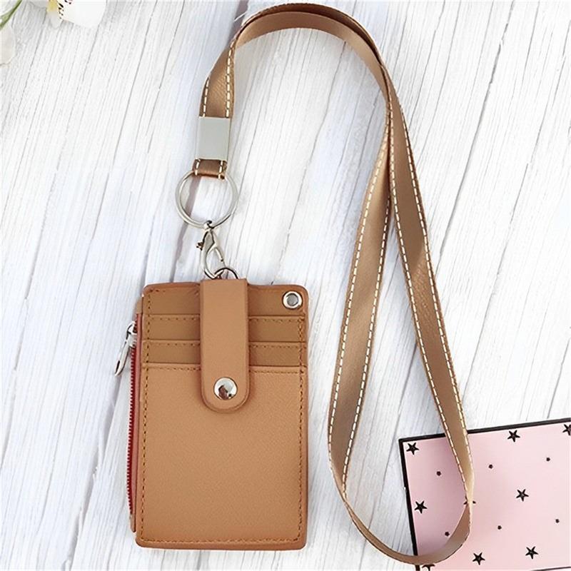 6 Double-sided Transparent Work Card Holder Retractable Lanyard Work ID Holder Work Card Student Card Holder