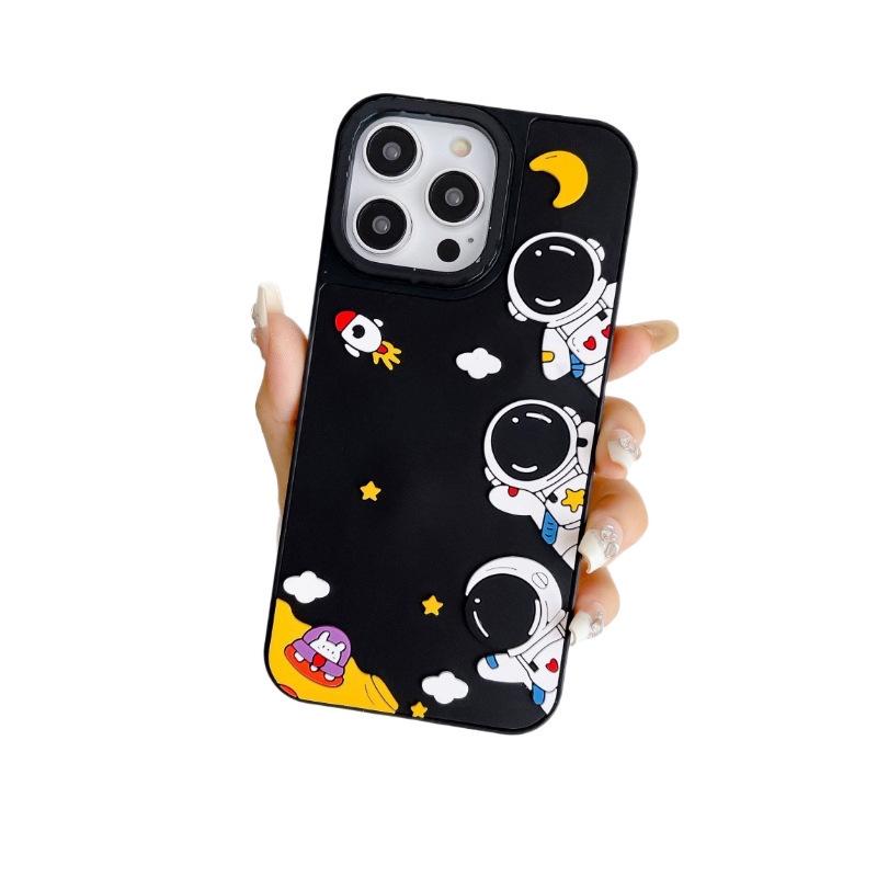 3D Silicone Cartoon Phone Case for iPhone 11, 12 Pro, 15 Pro Max