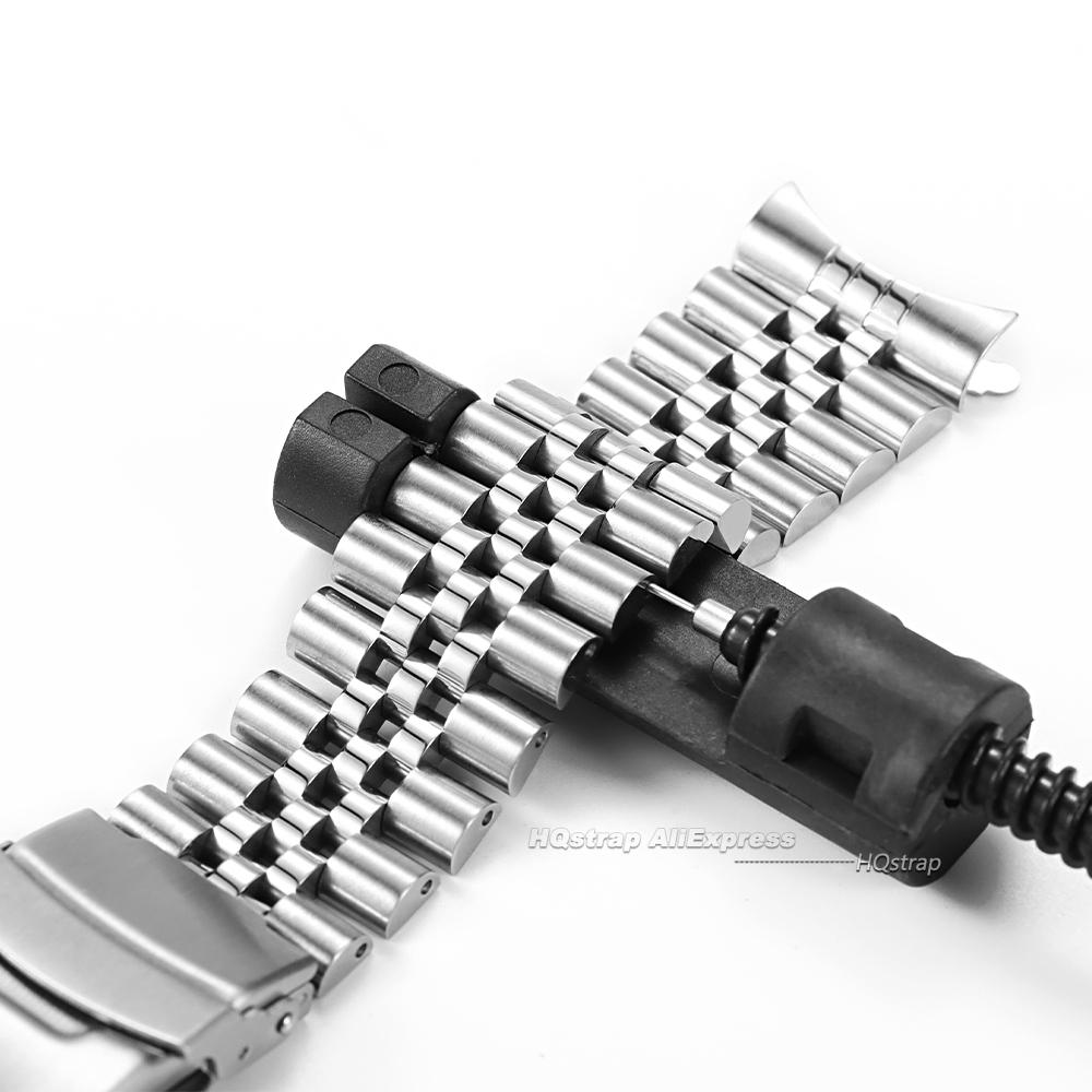 2026 Curved End Stainless Steel Bracelet 18mm 20mm 22mm Strap Folding Buckle Metal Replacement Band for Men Women Accessories