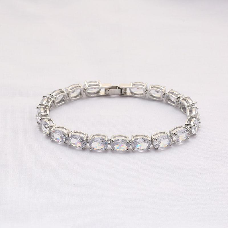 Rose Gold Bracelet for Women Bangles Ins Hot Sale Fine Jewelry Multicolor Fashion Popular Water AAA Zircon Bracelets