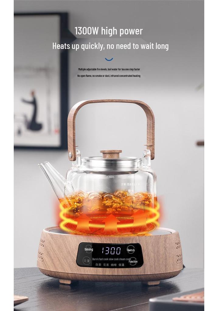 1300W Multi-functional Electric Ceramic Tea Brewing Set with Automatic Keep Warm Feature