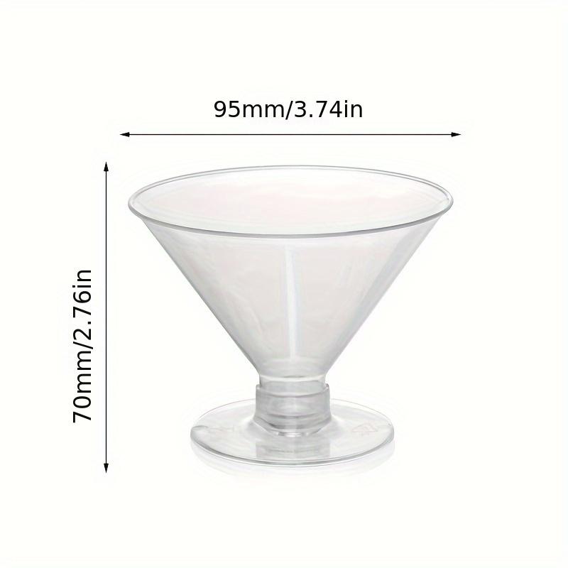 Value Pack 50pcs Disposable Short Stem Champagne Glass Restaurant Supplies