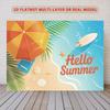 2D Hello Summer Beach Scene Backdrop Surfboard Party Photo Booth Background