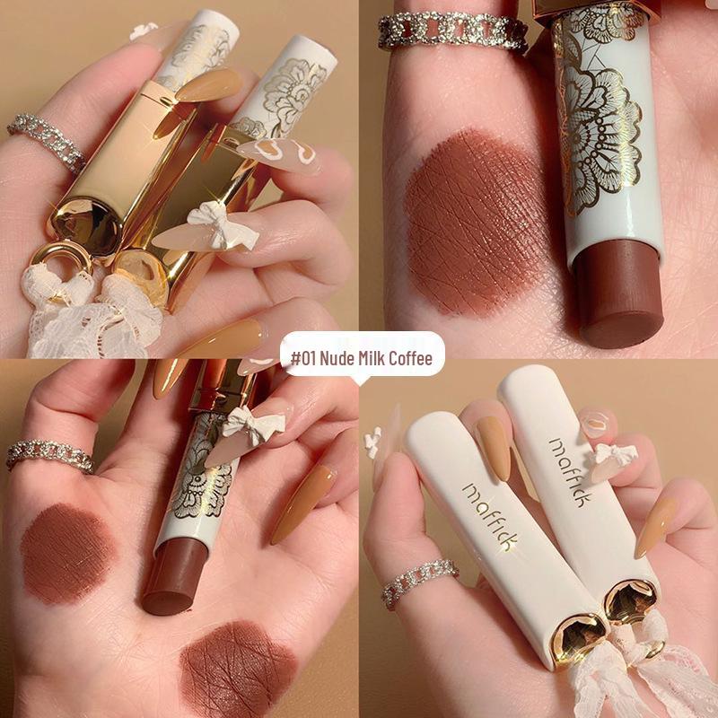 MAFFICK Lace Whisper Langanhaltender Matter Lippenstift - Nicht klebrig, Hoher Wert, Mädchenherz